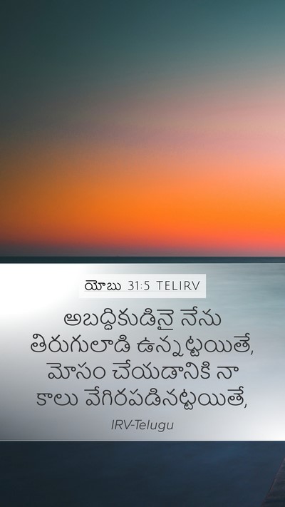 యోబు 31:5 TELIRV Bible Verse Image
