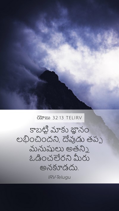 యోబు 32:13 TELIRV Bible Verse Image