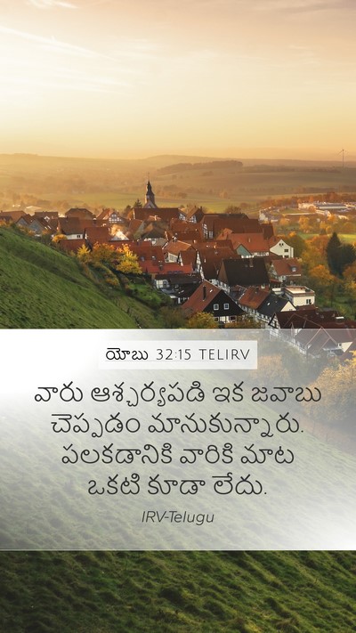 యోబు 32:15 TELIRV Bible Verse Image