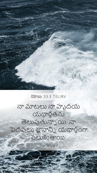 యోబు 33:3 TELIRV Bible Verse Image
