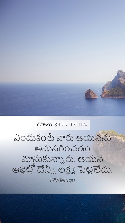 యోబు 34:27 TELIRV Bible Verse Image