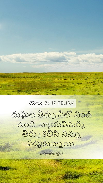 యోబు 36:17 TELIRV Mobile Phone Wallpaper - దుష్టుల తీర్పు - Mobile Bible Verse Wallpaper