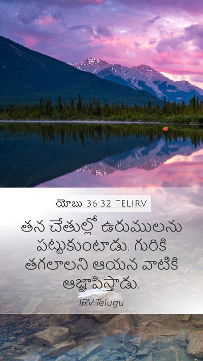 యోబు 36:32 TELIRV Bible Verse Image