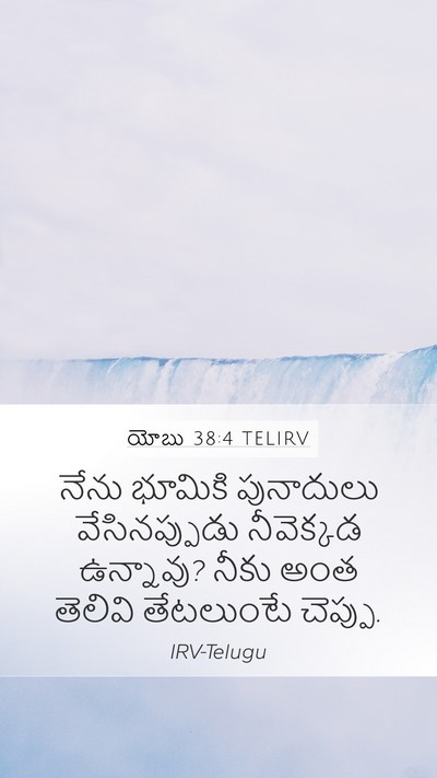 యోబు 38:4 TELIRV Bible Verse Image