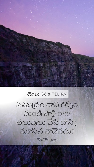 యోబు 38:8 TELIRV Bible Verse Image