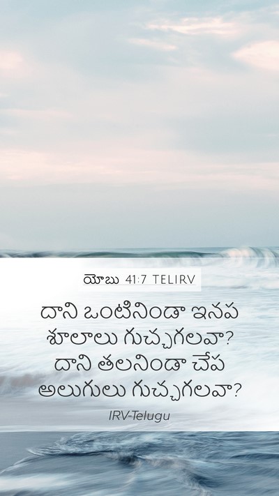 యోబు 41:7 TELIRV Mobile Phone Wallpaper - దాని ఒంటినిండా - Mobile Bible Verse Wallpaper