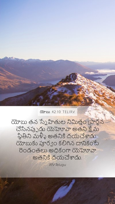 యోబు 42:10 TELIRV Bible Verse Image