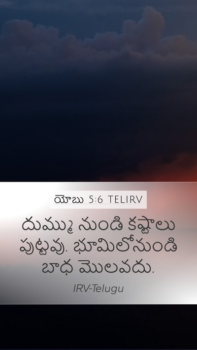 యోబు 5:6 TELIRV Bible Verse Image