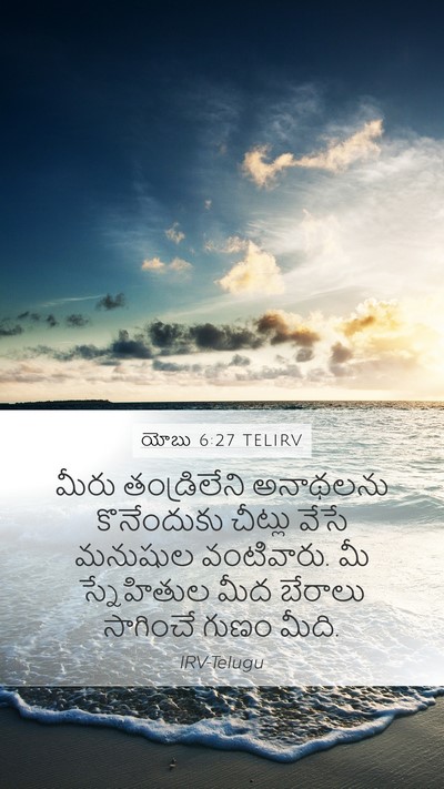 యోబు 6:27 TELIRV Bible Verse Image