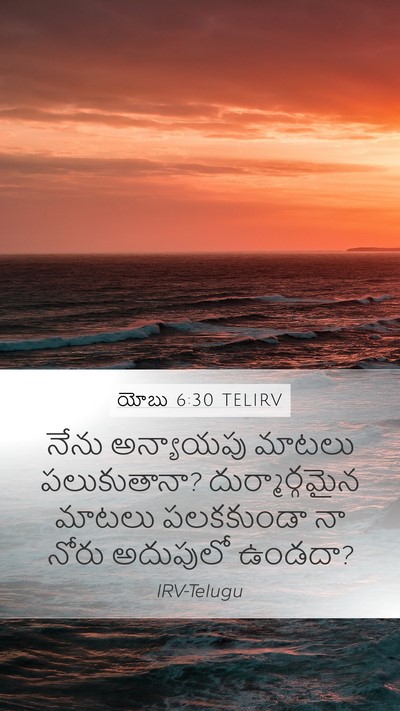 యోబు 6:30 TELIRV Bible Verse Image