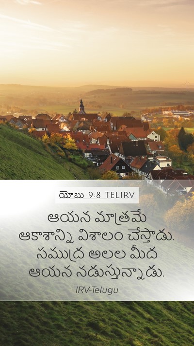 యోబు 9:8 TELIRV Bible Verse Image