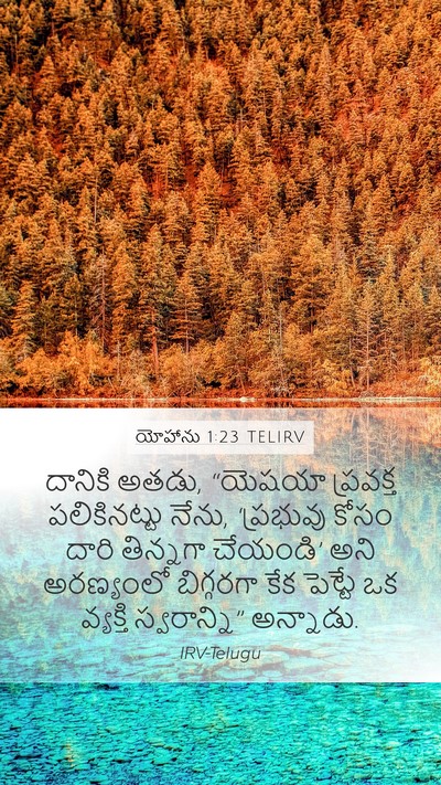 యోహాను 1:23 TELIRV Bible Verse Image