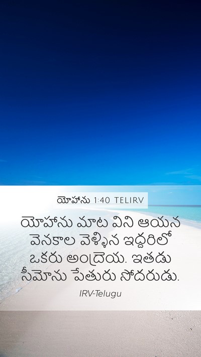 యోహాను 1:40 TELIRV Bible Verse Image