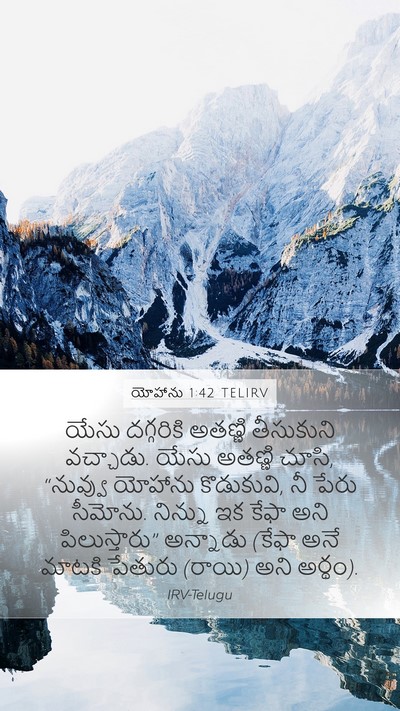 యోహాను 1:42 TELIRV Bible Verse Image