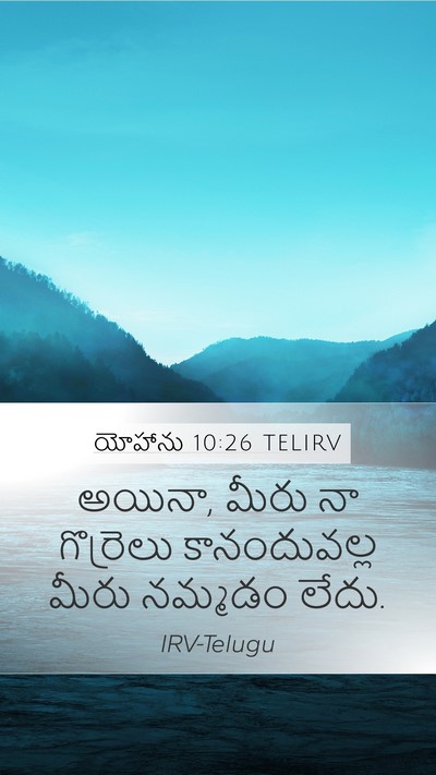యోహాను 10:26 TELIRV Bible Verse Image