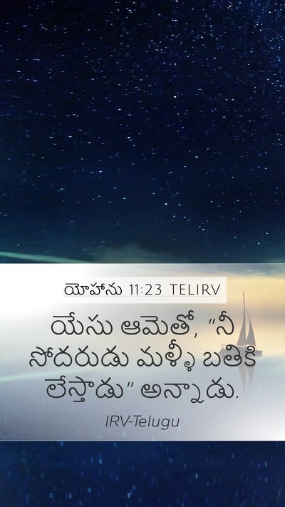 యోహాను 11:23 TELIRV Bible Verse Image