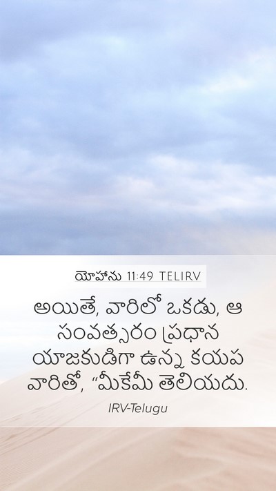 యోహాను 11:49 TELIRV Bible Verse Image