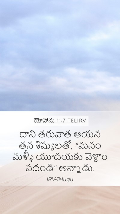యోహాను 11:7 TELIRV Mobile Phone Wallpaper - దాని తరువాత ఆయన తన - Mobile Bible Verse Wallpaper