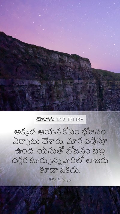 యోహాను 12:2 TELIRV Bible Verse Image