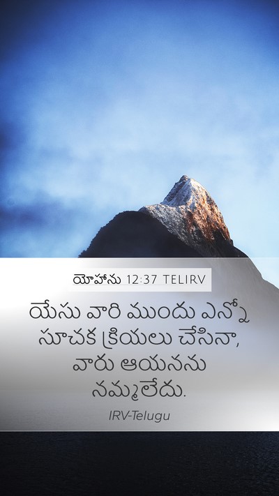 యోహాను 12:37 TELIRV Bible Verse Image