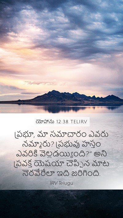 యోహాను 12:38 TELIRV Bible Verse Image