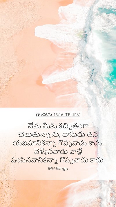 యోహాను 13:16 TELIRV Bible Verse Image