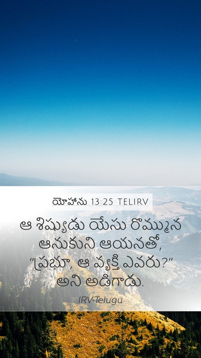 యోహాను 13:25 TELIRV Bible Verse Image