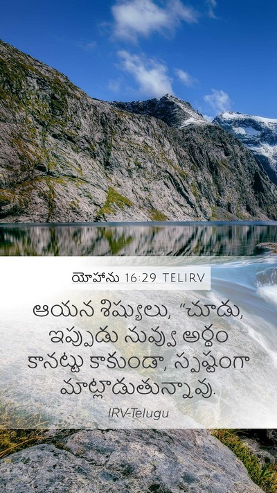 యోహాను 16:29 TELIRV Bible Verse Image