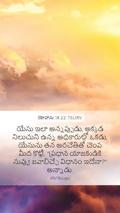 యోహాను 18:22 TELIRV Bible Verse Image