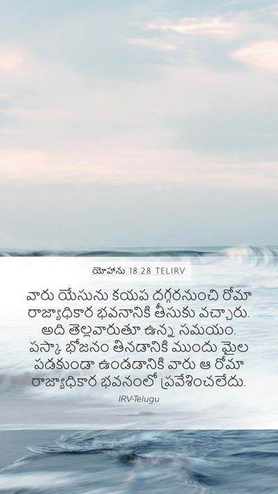 యోహాను 18:28 TELIRV Bible Verse Image