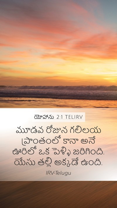 యోహాను 2:1 TELIRV Bible Verse Image