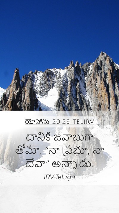 యోహాను 20:28 TELIRV Bible Verse Image