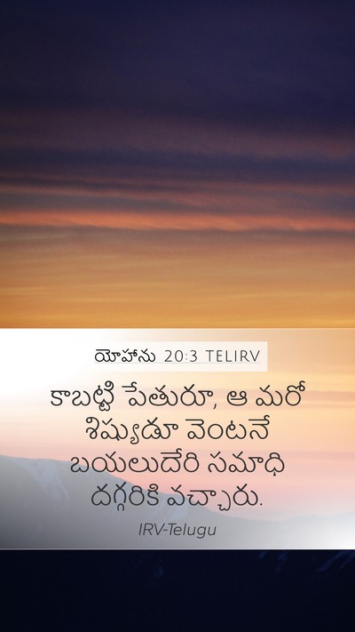 యోహాను 20:3 TELIRV Bible Verse Image