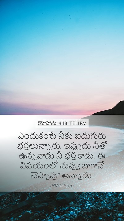 యోహాను 4:18 TELIRV Bible Verse Image