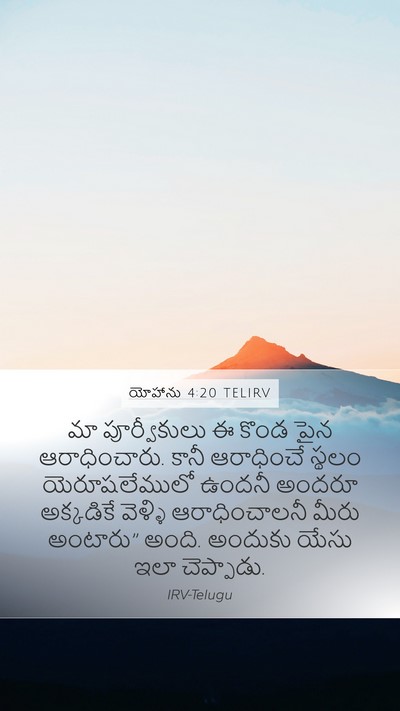 యోహాను 4:20 TELIRV Bible Verse Image