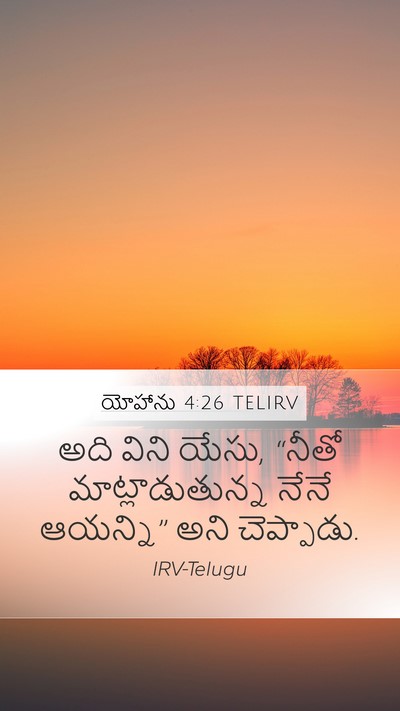 యోహాను 4:26 TELIRV Mobile Phone Wallpaper - అది విని యేసు, - Mobile Bible Verse Wallpaper
