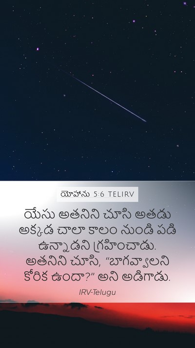 యోహాను 5:6 TELIRV Mobile Phone Wallpaper - యేసు అతనిని చూసి - Mobile Bible Verse Wallpaper