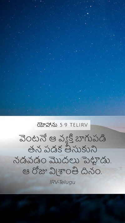 యోహాను 5:9 TELIRV Bible Verse Image