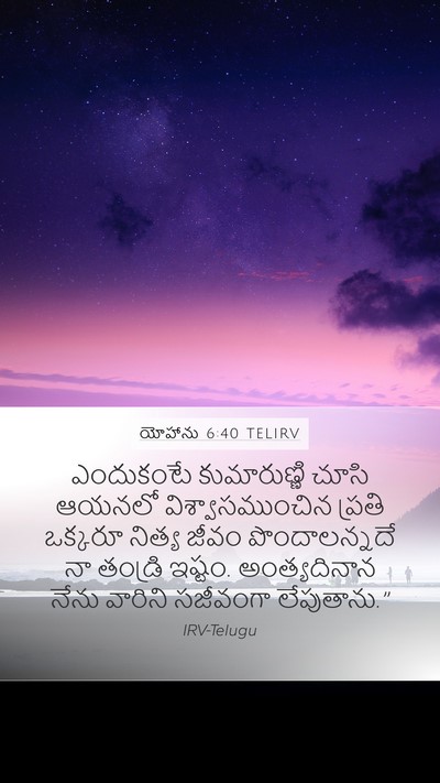 యోహాను 6:40 TELIRV Bible Verse Image