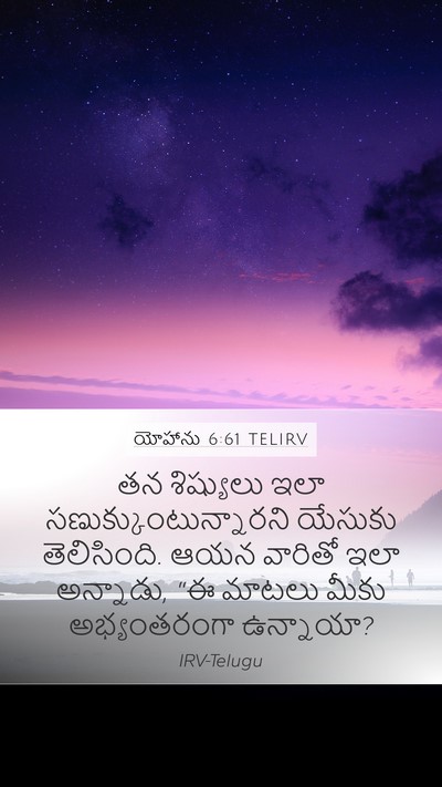 యోహాను 6:61 TELIRV Bible Verse Image