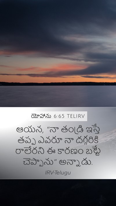 యోహాను 6:65 TELIRV Bible Verse Image