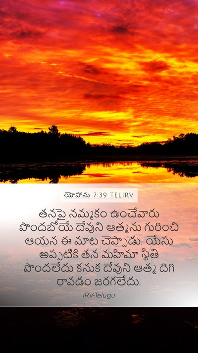యోహాను 7:39 TELIRV Mobile Phone Wallpaper - తనపై నమ్మకం - Mobile Bible Verse Wallpaper