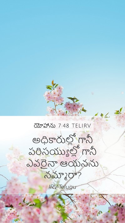 యోహాను 7:48 TELIRV Bible Verse Image