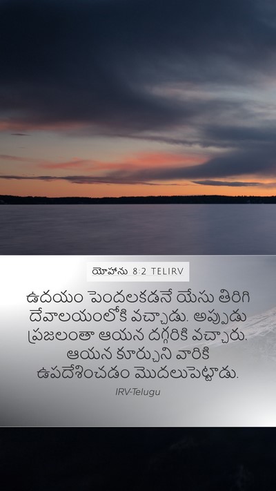 యోహాను 8:2 TELIRV Bible Verse Image