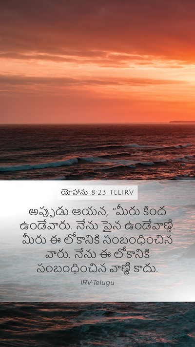 యోహాను 8:23 TELIRV Bible Verse Image