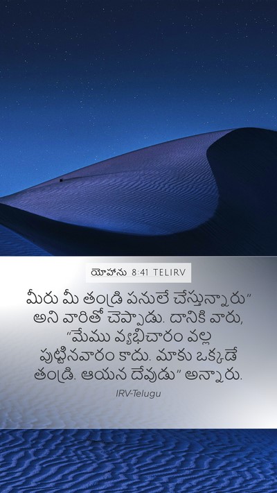 యోహాను 8:41 TELIRV Bible Verse Image