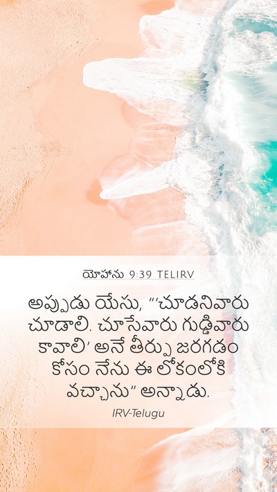యోహాను 9:39 TELIRV Bible Verse Image