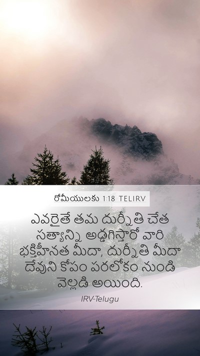 రోమీయులకు 1:18 TELIRV Bible Verse Image