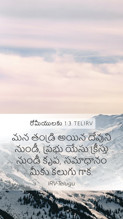 రోమీయులకు 1:3 TELIRV Bible Verse Image