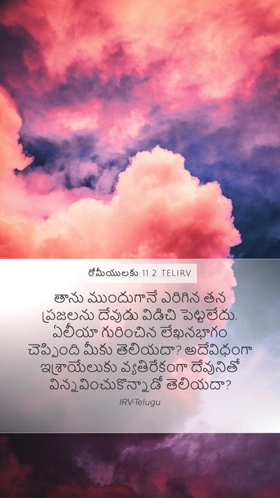 రోమీయులకు 11:2 TELIRV Bible Verse Image